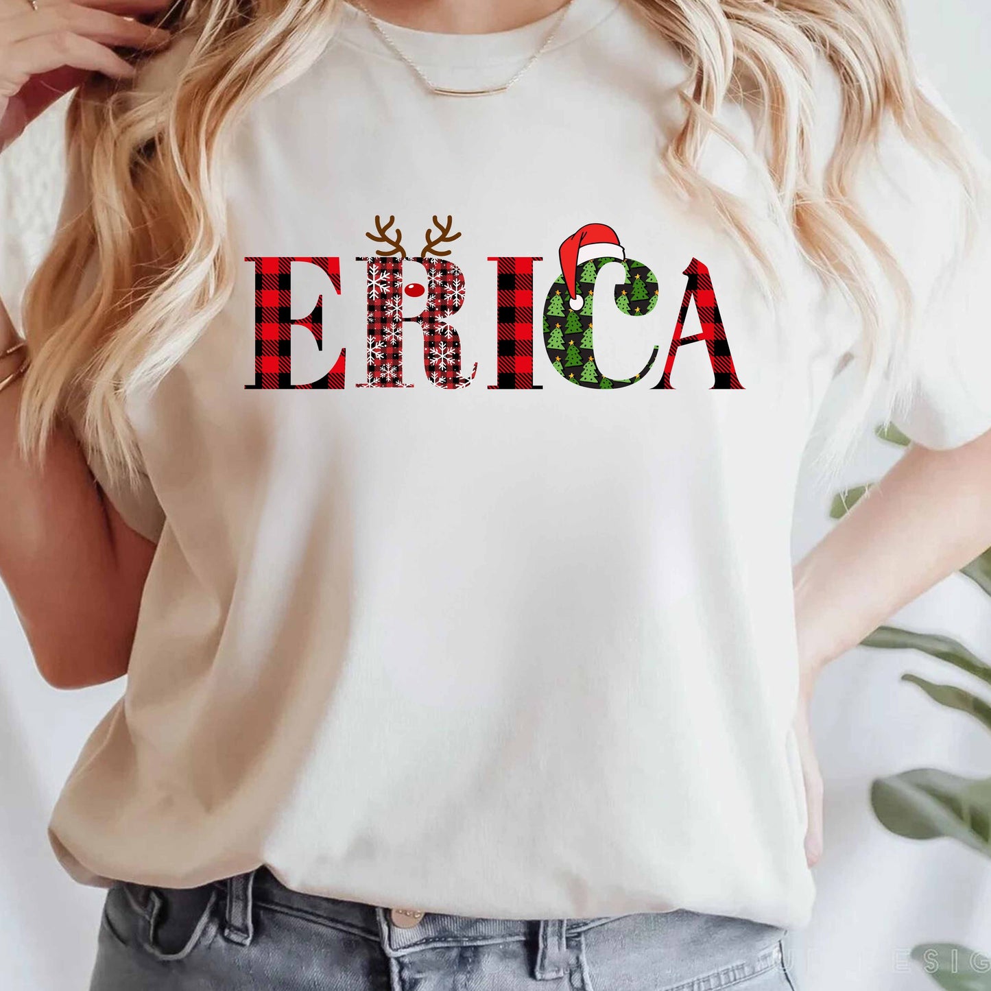 Custom Christmas Name T-Shirt