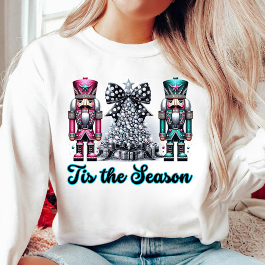 Bling Christmas Nutcracker Crewneck Pullover Sweatshirt