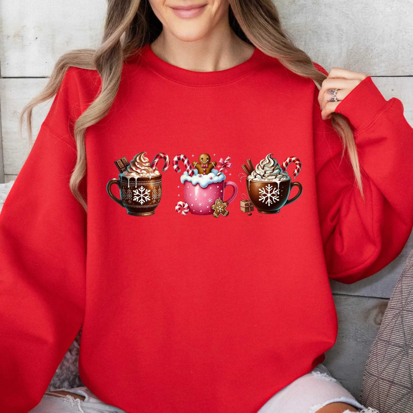 Hot Coco Fun Holiday Pullover Sweatshirt