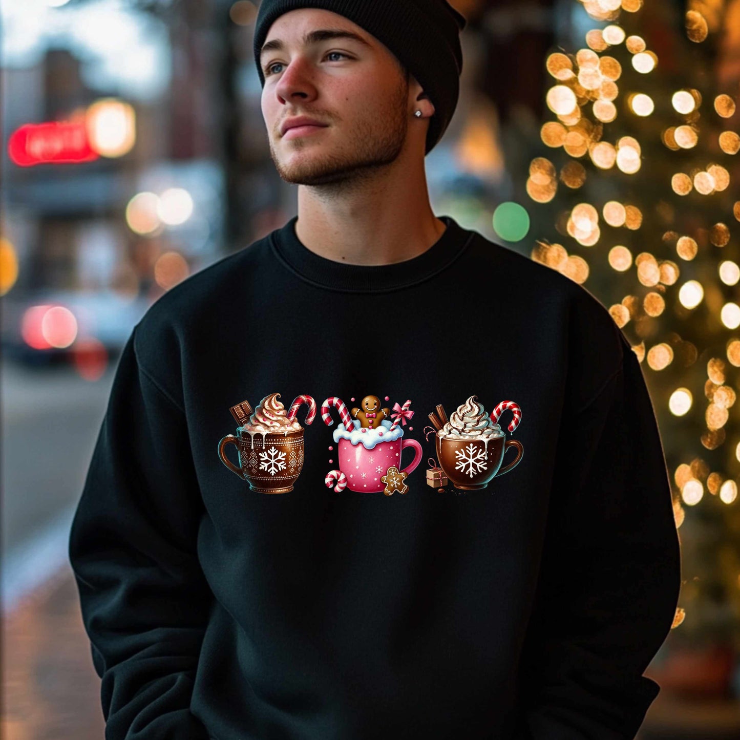 Hot Coco Fun Holiday Pullover Sweatshirt