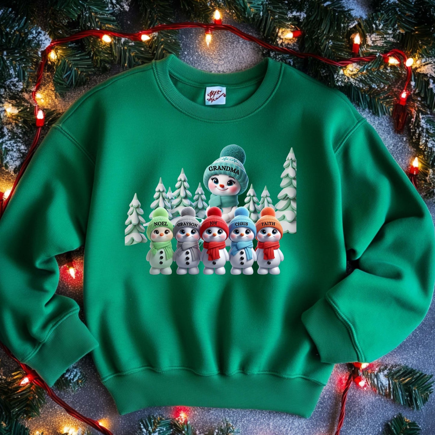 Grandma's Snowbabies Grandkids Personalized Pullover Sweatshirt