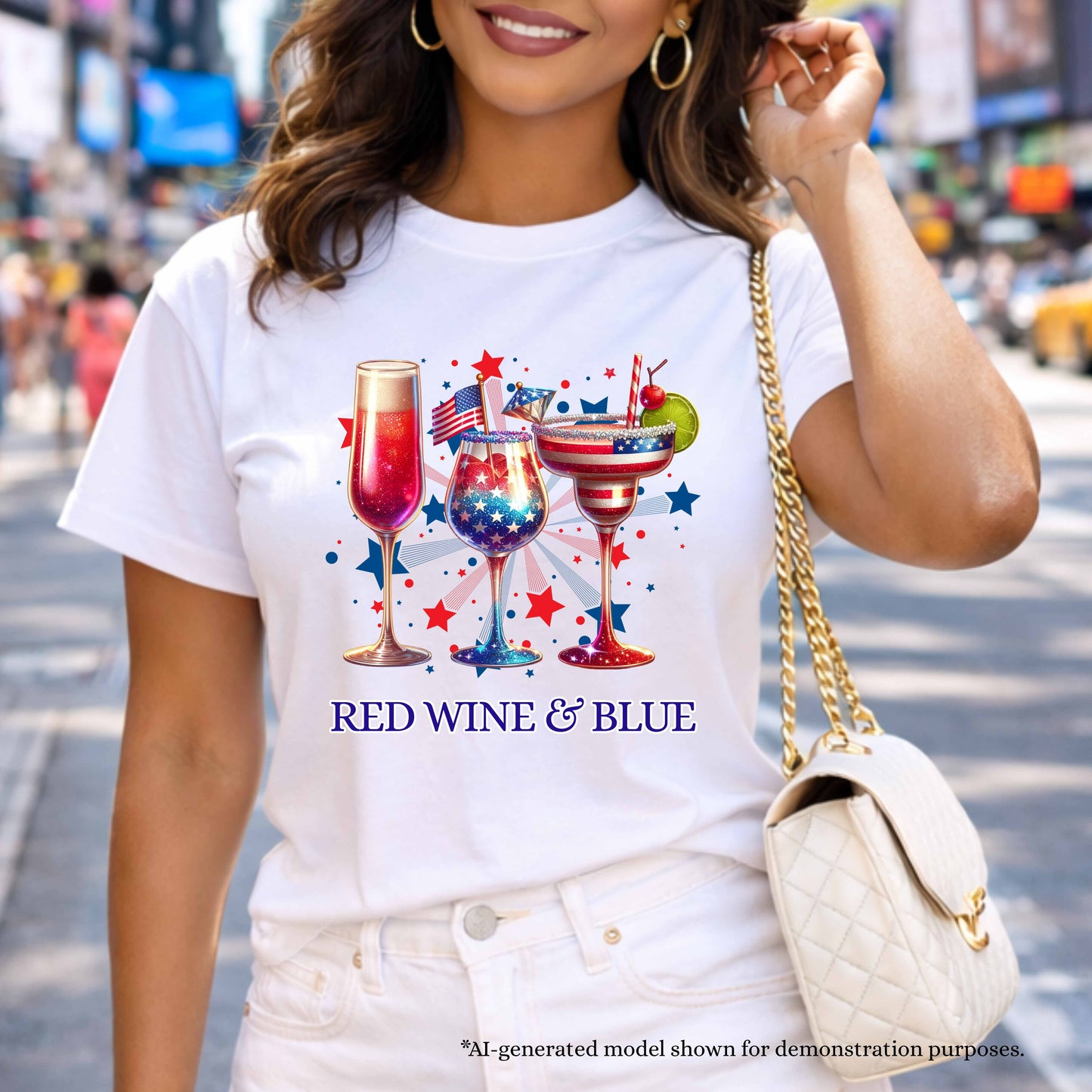 Red, Wine & Blue July 4th T-Shirt