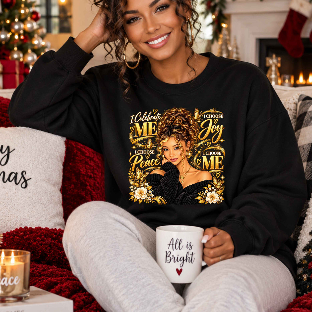 Personalized I Celebrate Me Crewneck Pullover Sweatshirt