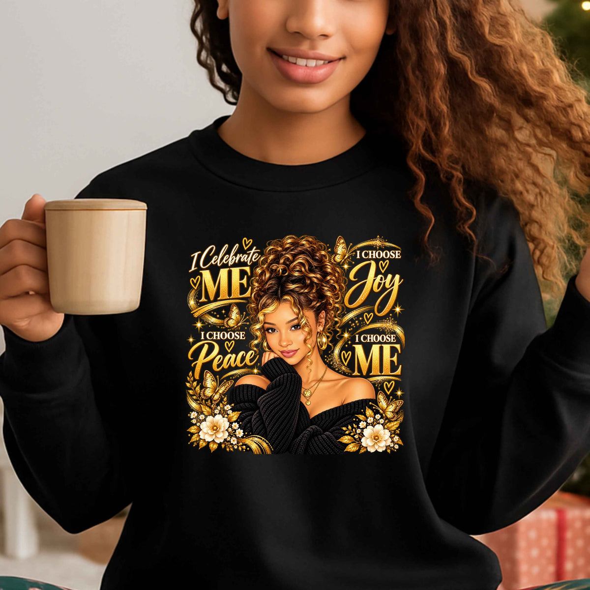 Personalized I Celebrate Me Crewneck Pullover Sweatshirt