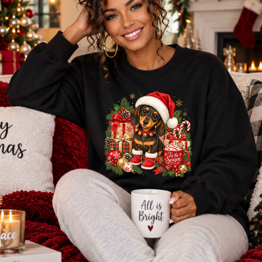 Cute Puppy Christmas Pullover Sweatshirt