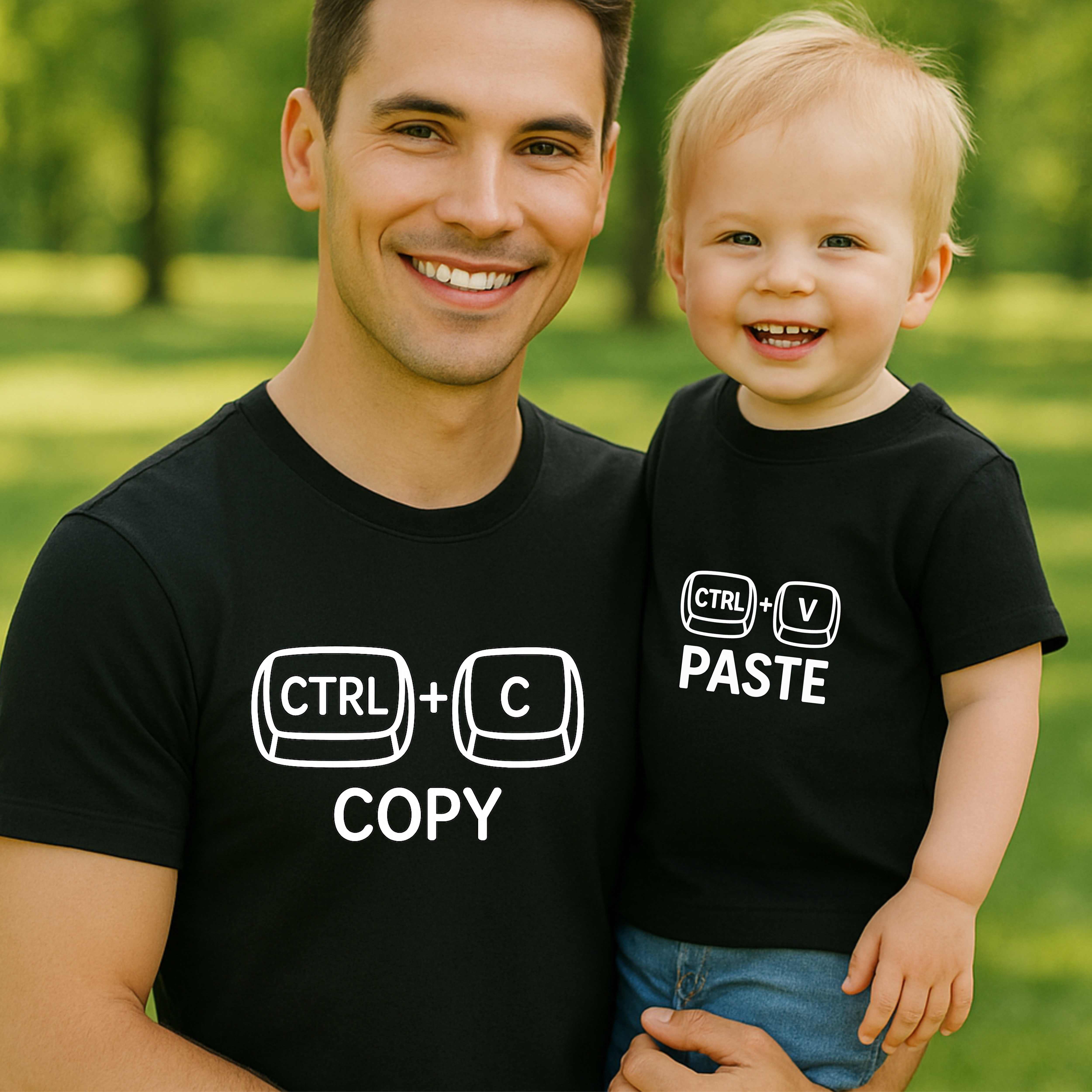 Adult - Copy + Paste Matching Parent & Child Funny T-Shirt – The ...