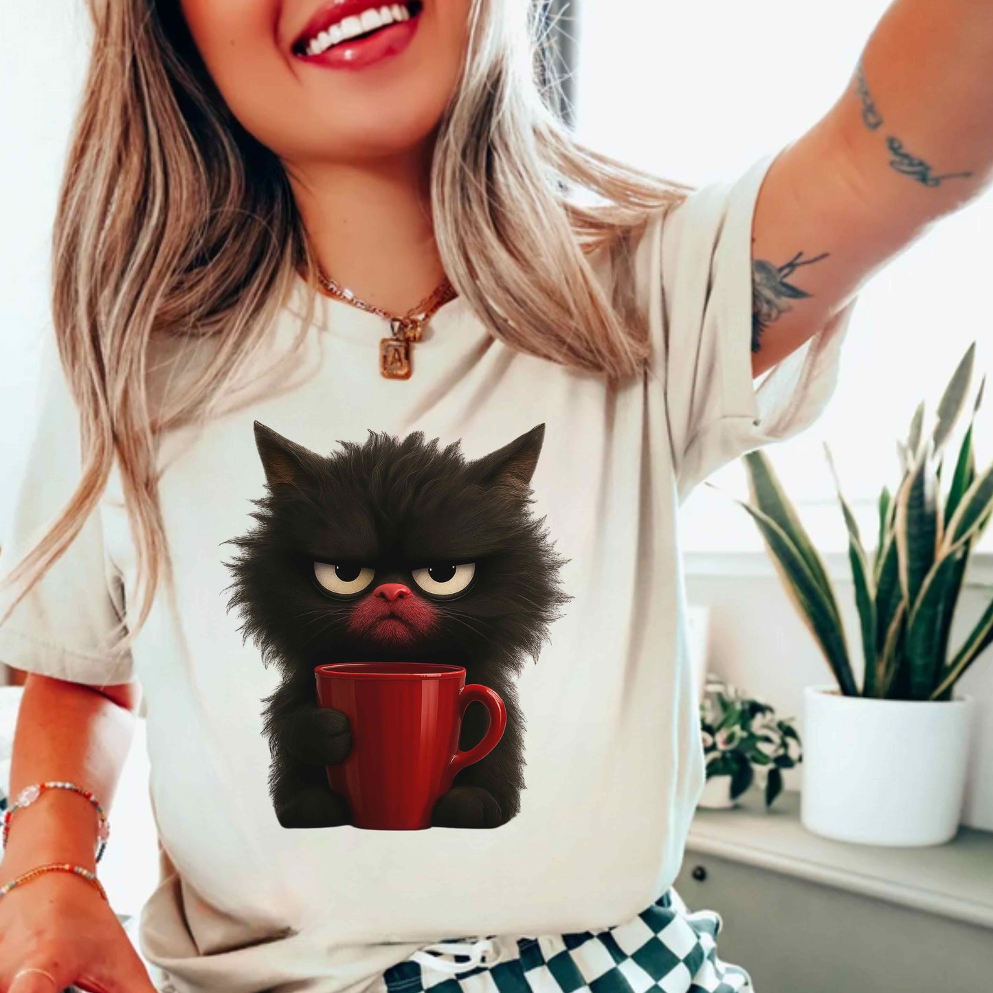 Coffee First Cranky Cat T-Shirt