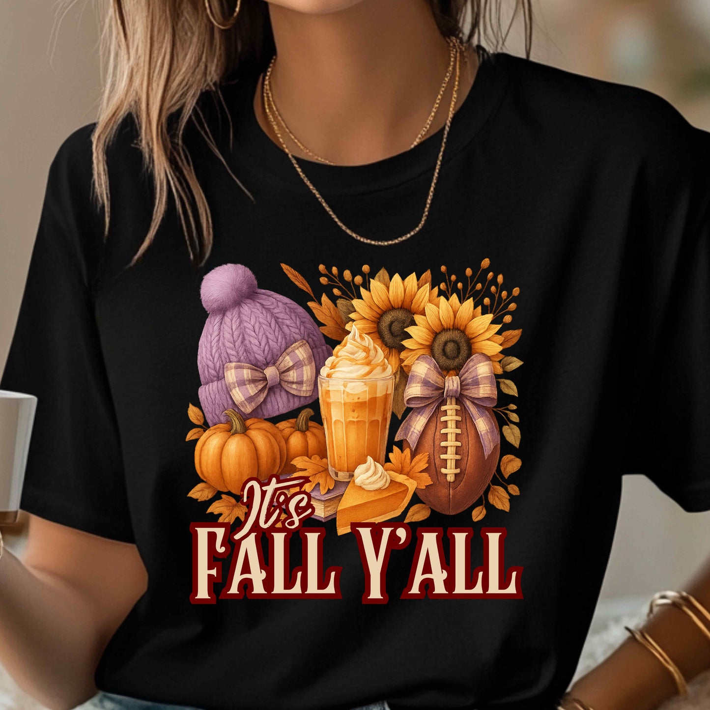It's Fall Y'all Football T-Shirt
