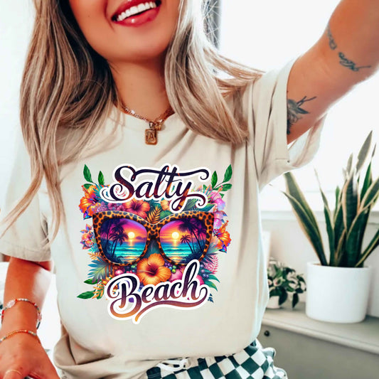 Salty Beach Summer Vibes Vacation T-Shirt