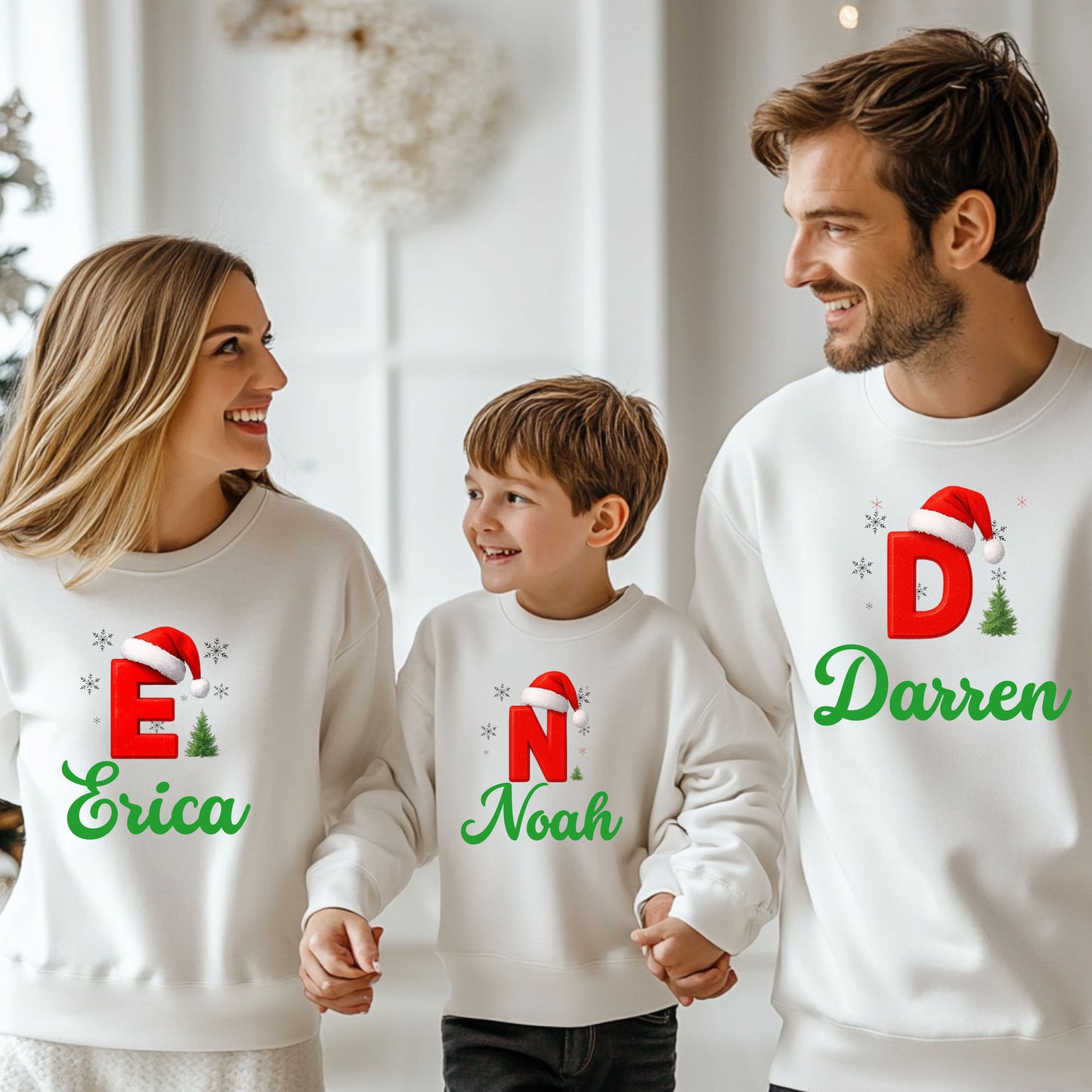 Matching Family Customizable Christmas Sweatshirts