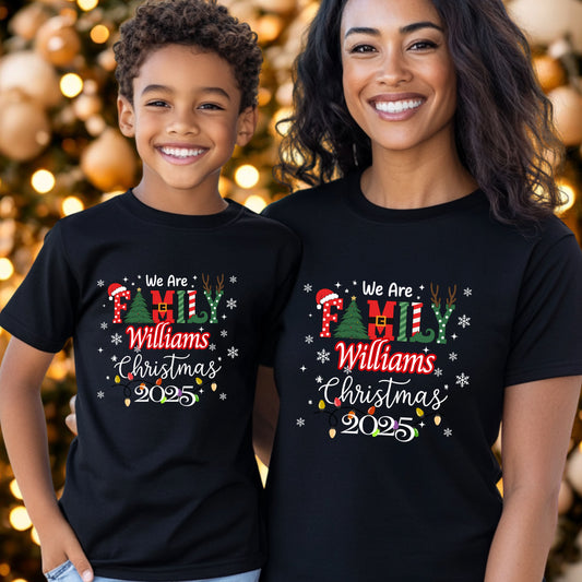 Personalized Matching Family Christmas T-Shirt