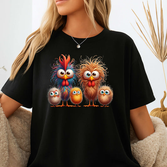 I Don't Give A Cluck Crazy Chicken Funny T-Shirt