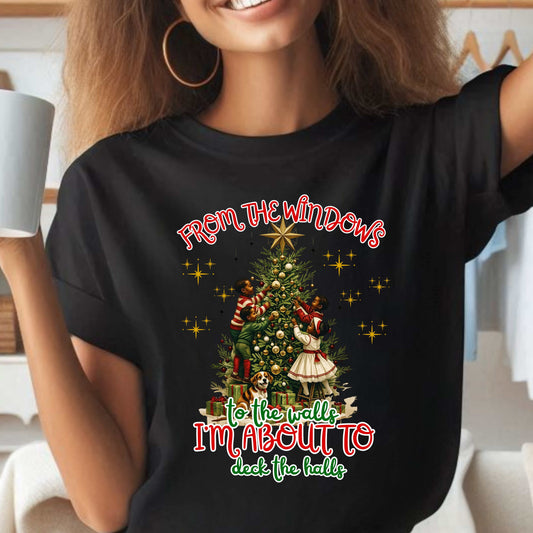 From the Windows to the Wall Funny Christmas T-Shirt