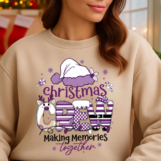 Christmas Crew Matching Family Crewneck Pullover Sweatshirt