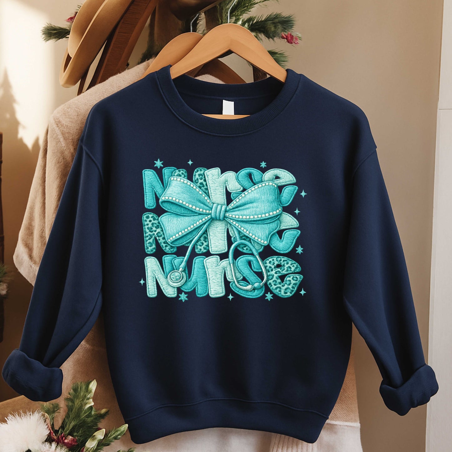 RN Nurse Bow Pullover Hoodie