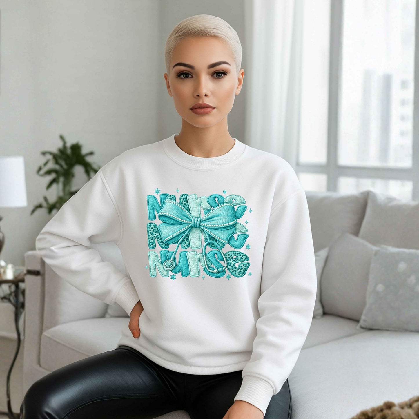 RN Nurse Bow Pullover Hoodie