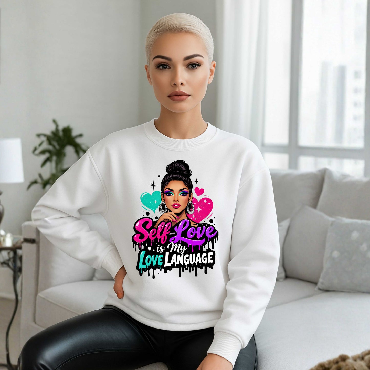 Self Love is thhe Best Love Crewneck Pullover Sweatshirt