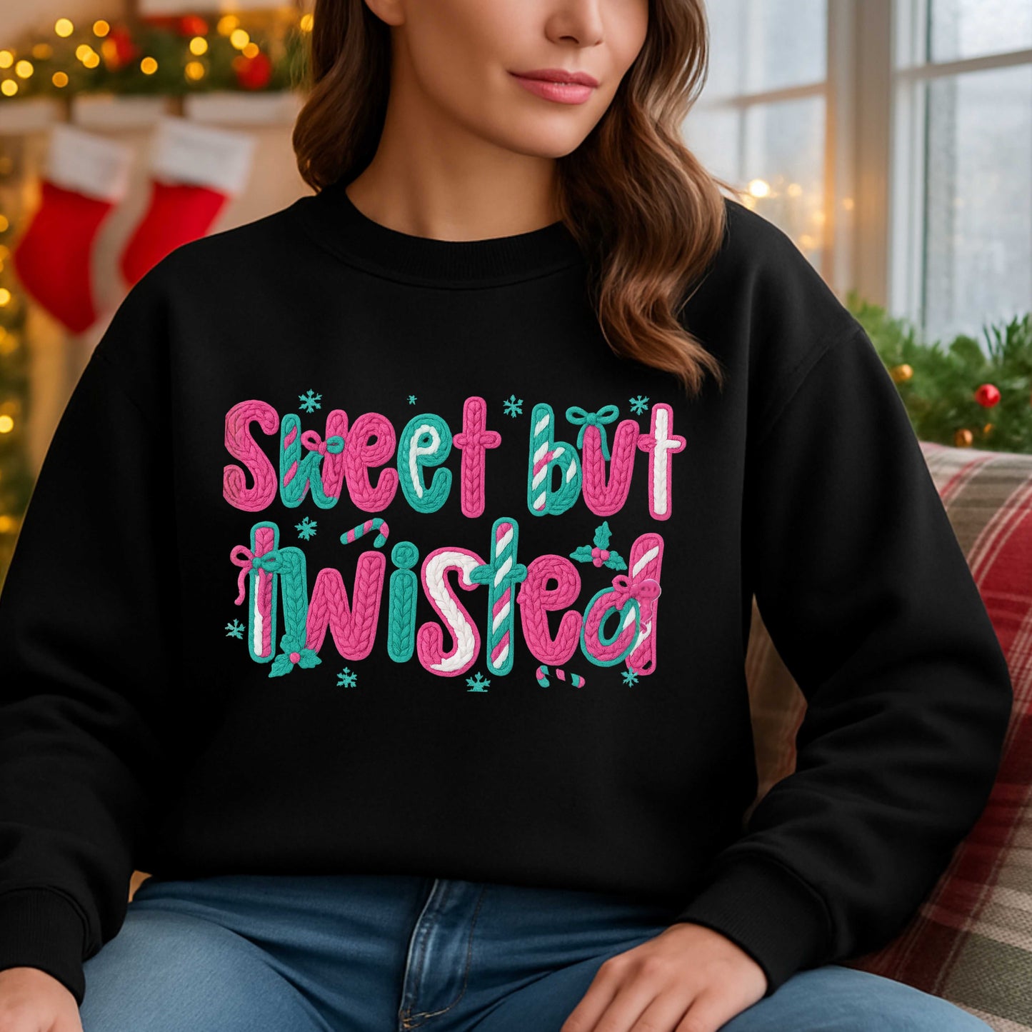 Sweet But Twisted Crewneck Pullover Sweatshirt