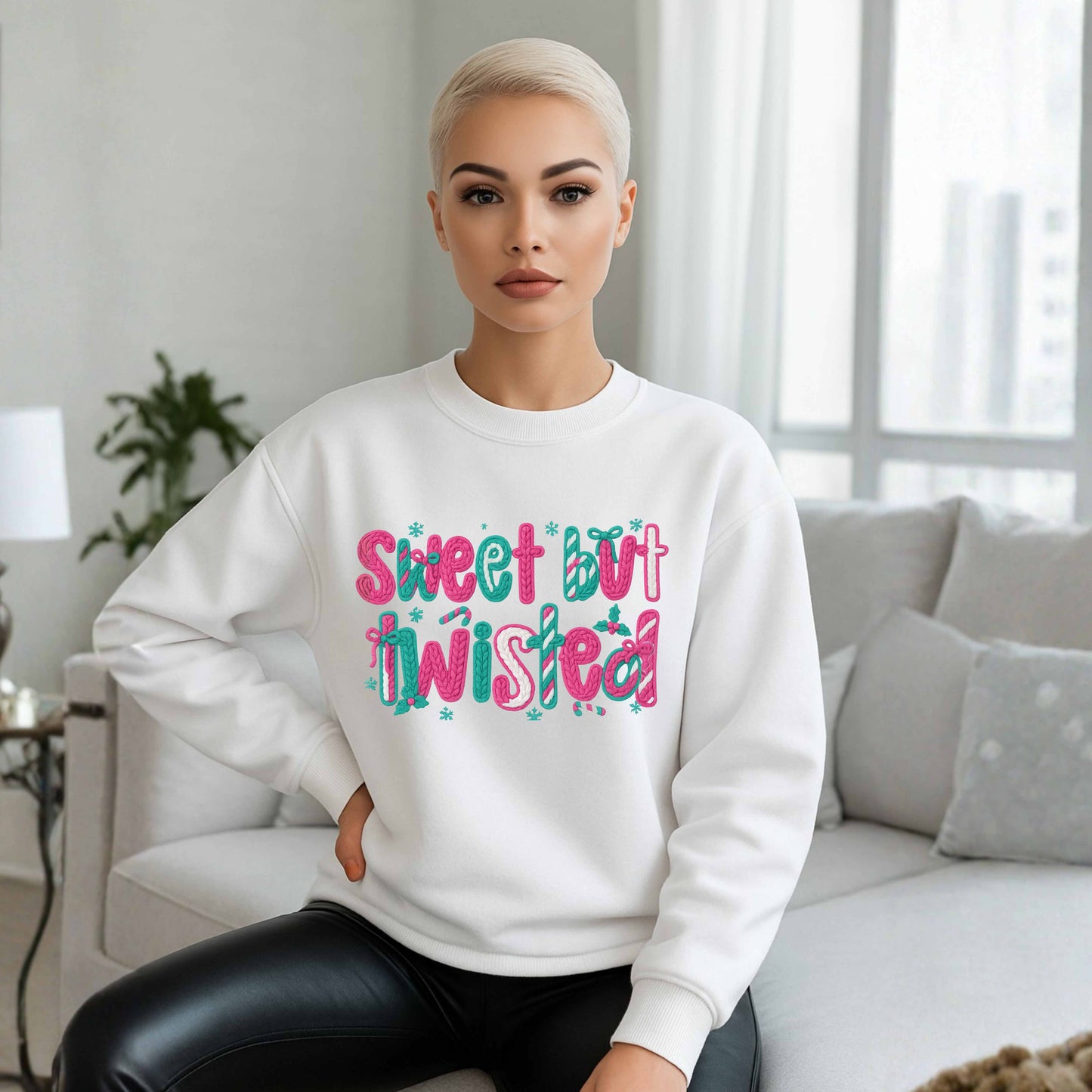 Sweet But Twisted Crewneck Pullover Sweatshirt
