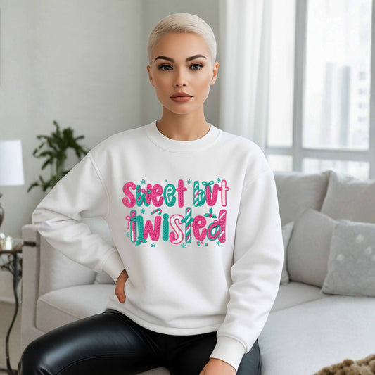 Sweet But Twisted Crewneck Pullover Sweatshirt