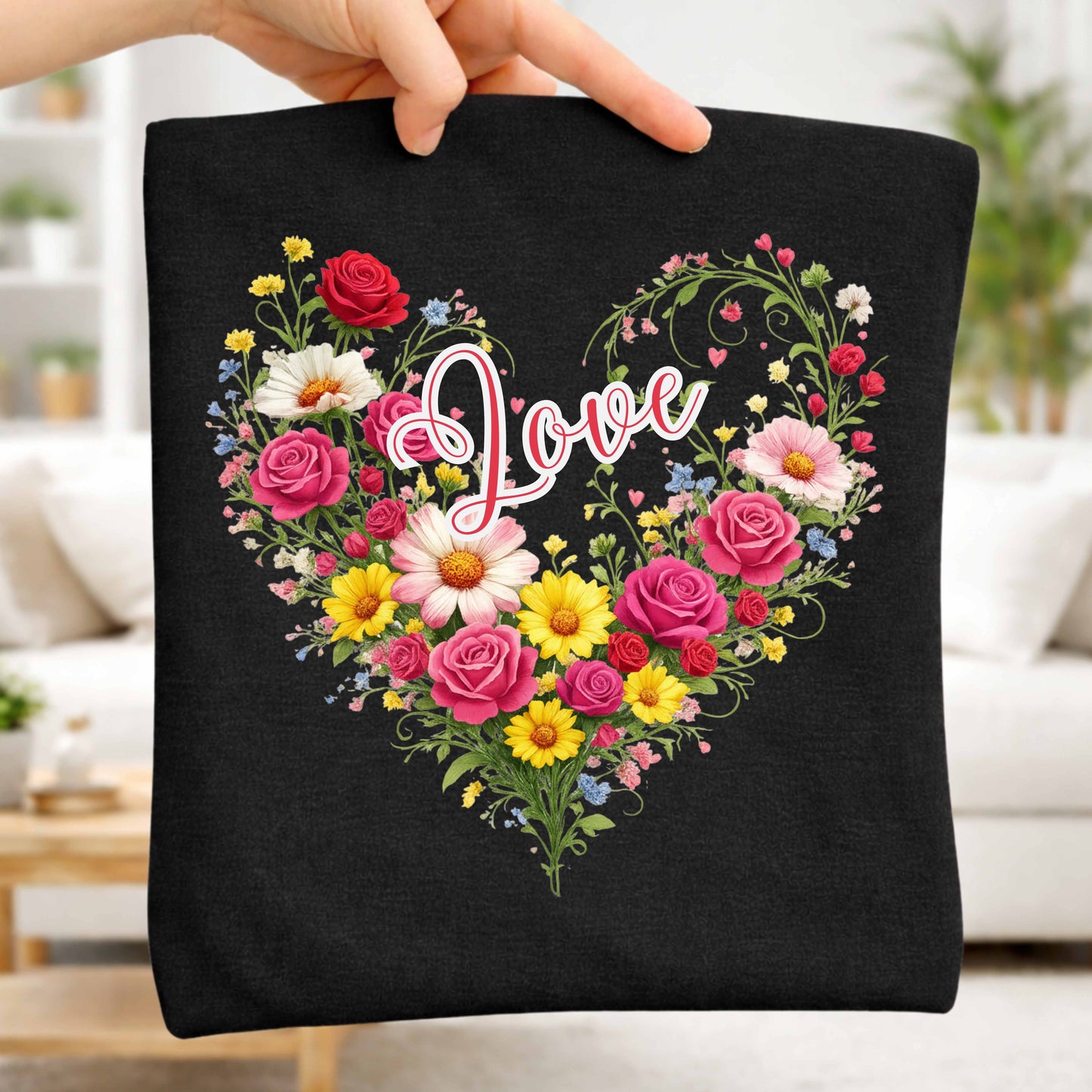 Vines of Love Flower and Roses T-Shirt