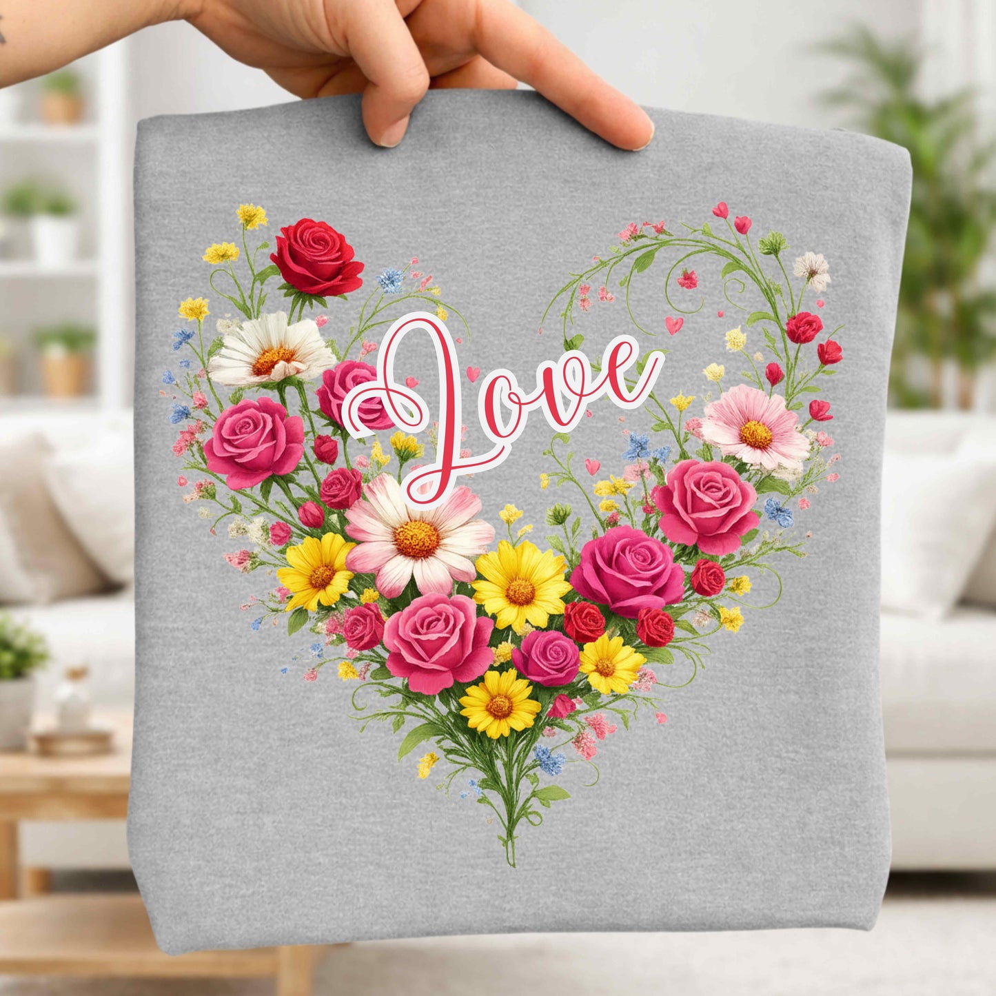 Vines of Love Flower and Roses T-Shirt