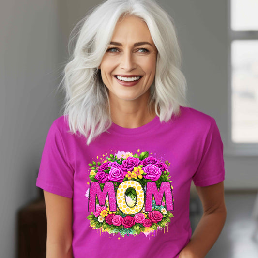 Customizable Mom Flower T-Shirt | Mother's Day Gift Idea