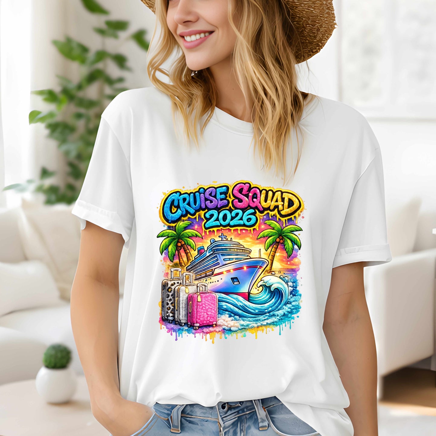 Faux Plush Cruise Squad Personalized Tshirts T-Shirt
