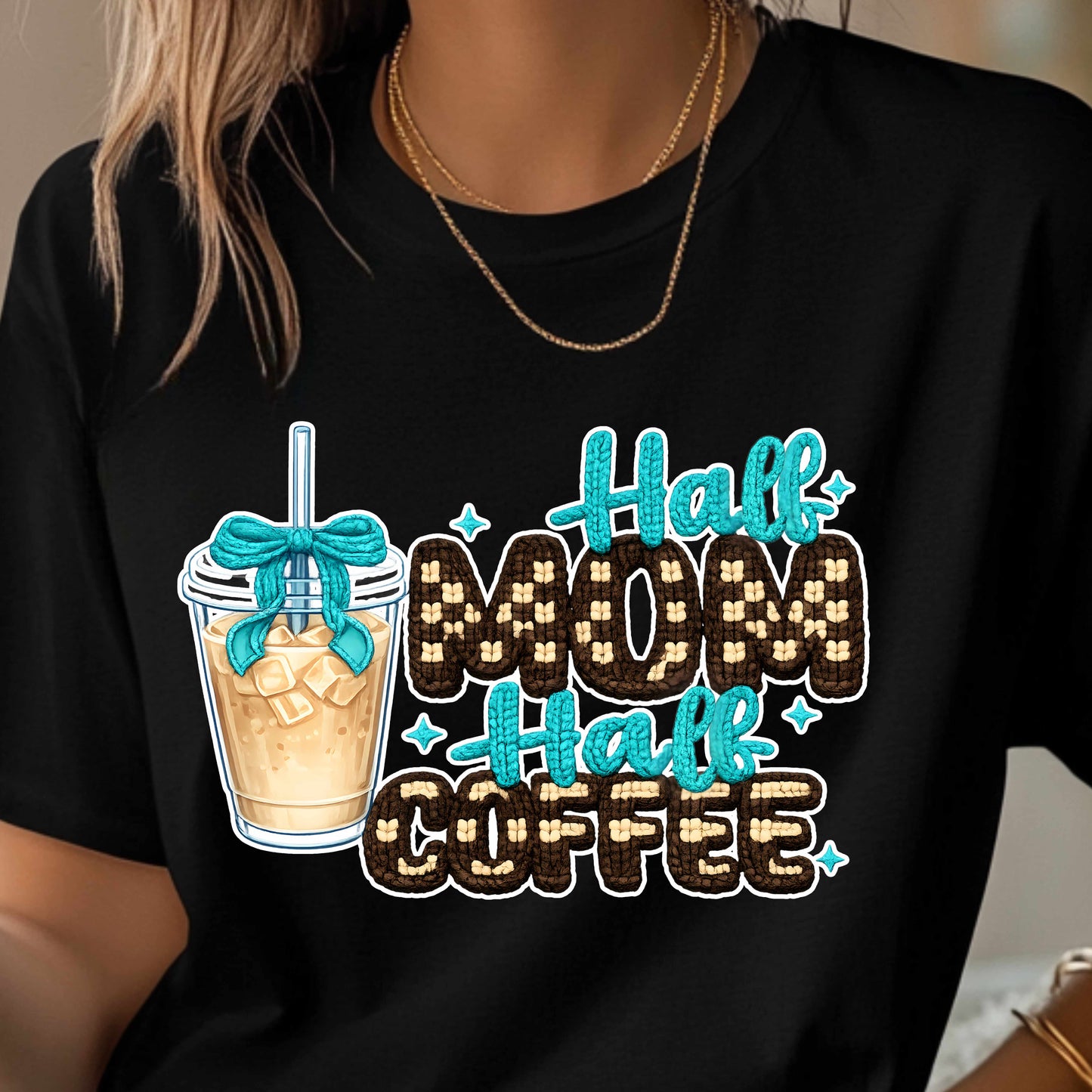 Half Mom Half Coffee T-Shirt