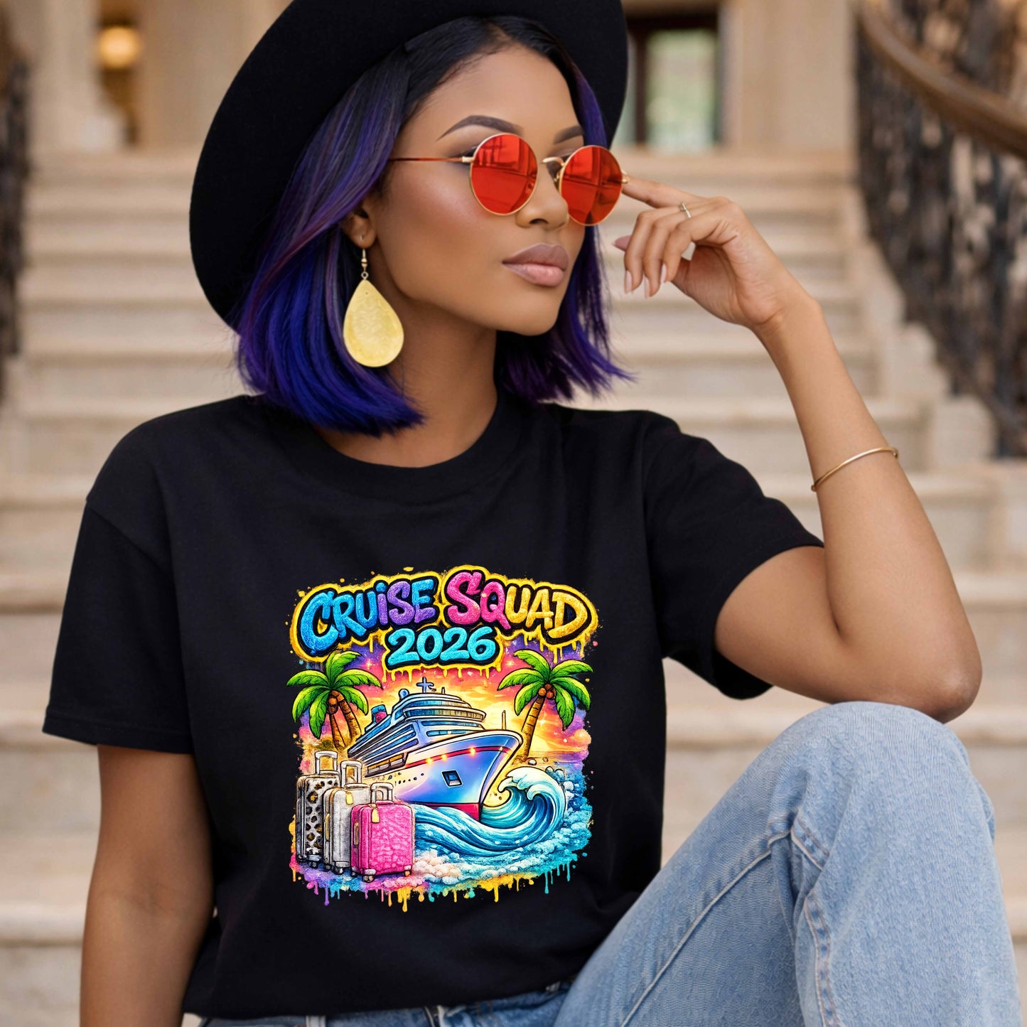 Faux Plush Cruise Squad Personalized Tshirts T-Shirt