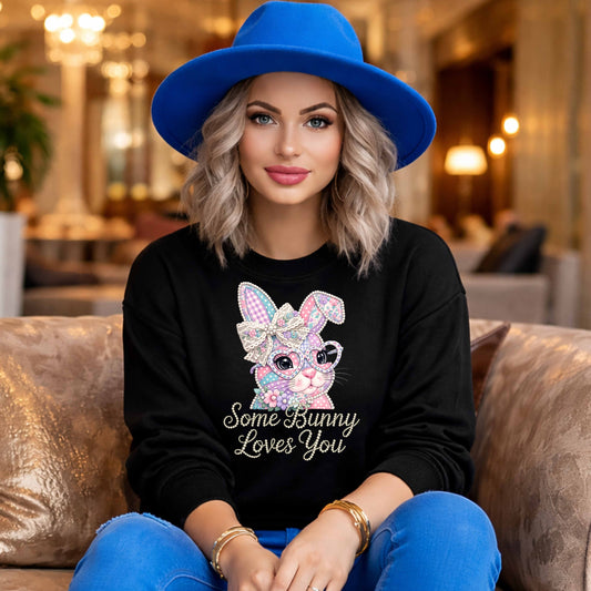 Faux Pearls Some Bunny Loves Me T-Shirt