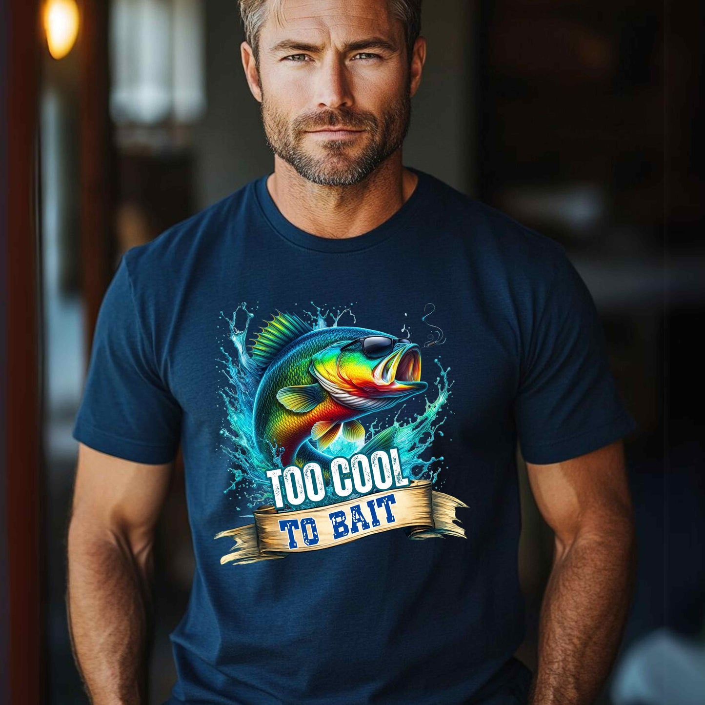 Too Cool To  Bait Fishing T-Shirt