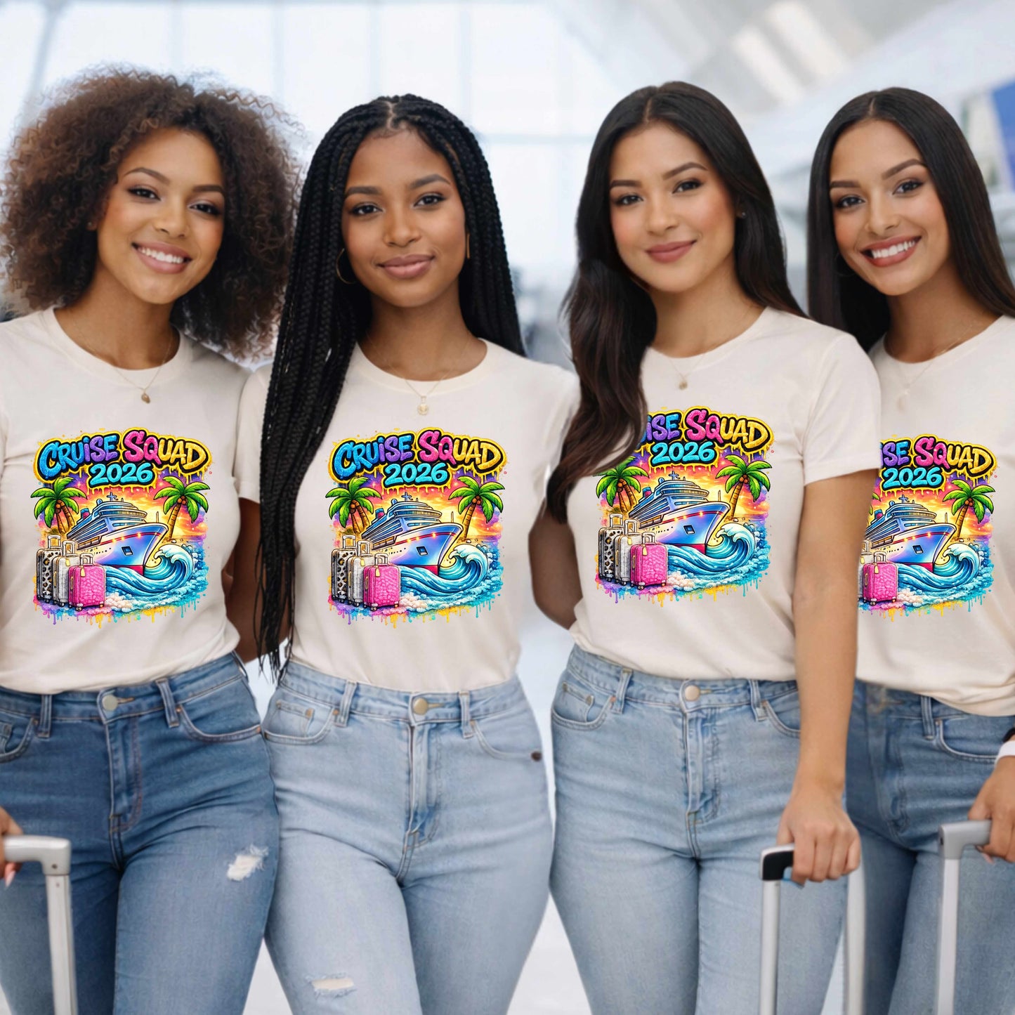 Faux Plush Cruise Squad Personalized Tshirts T-Shirt