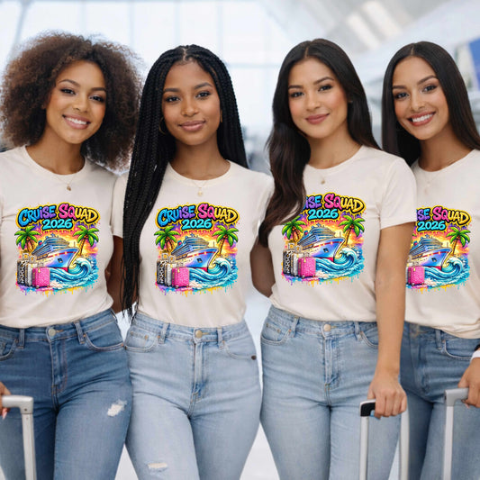 Faux Plush Cruise Squad Personalized Tshirts T-Shirt