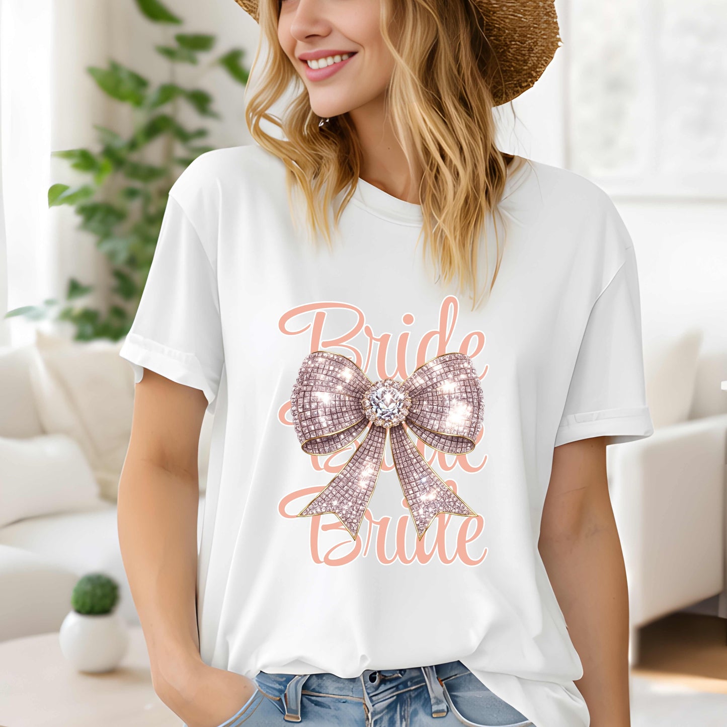 Bridal Faux Bling Bow T-Shirt