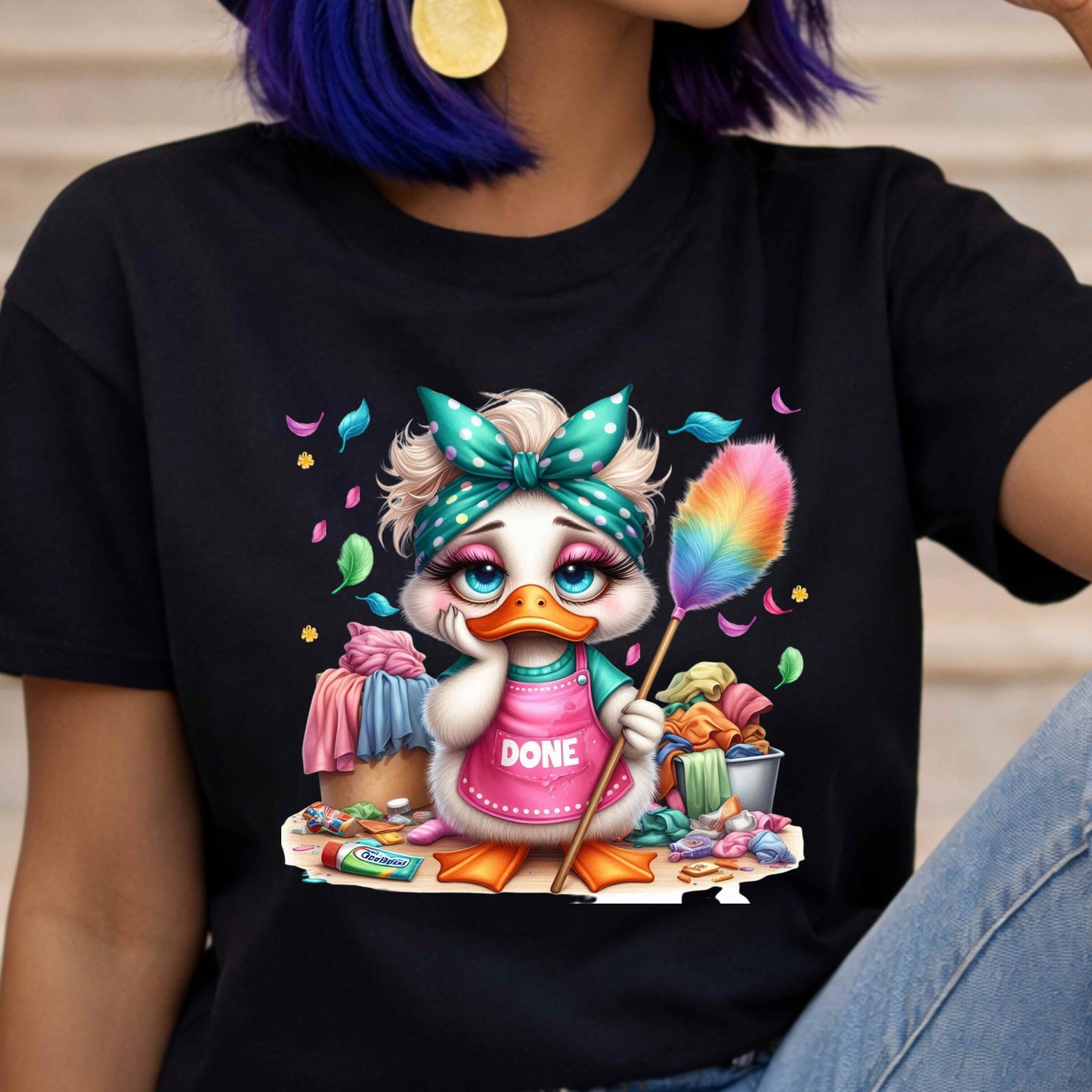 One Tired Mama Funny Duck T-Shirt