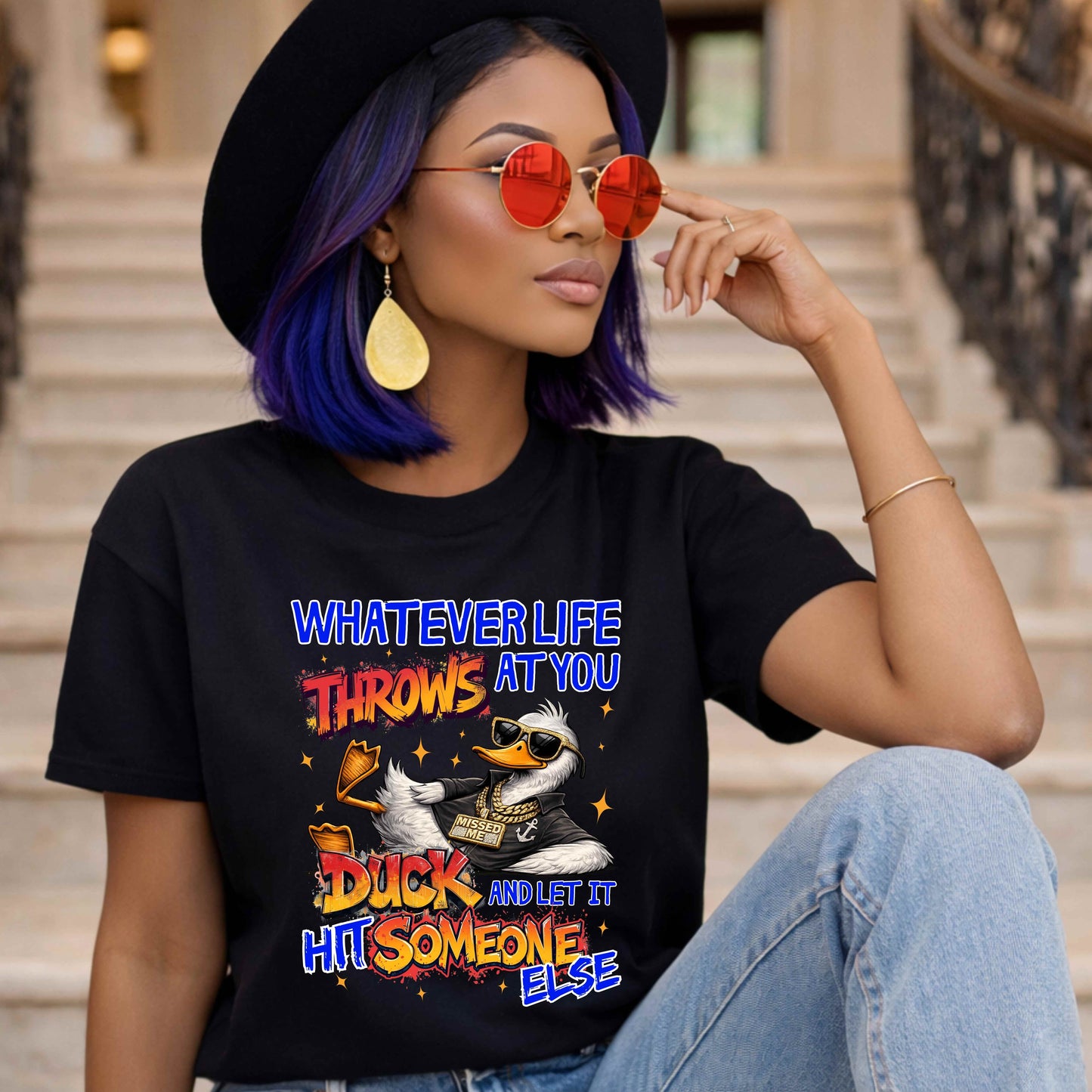 Duck or Get Hit Funny Sarcastic T-Shirt