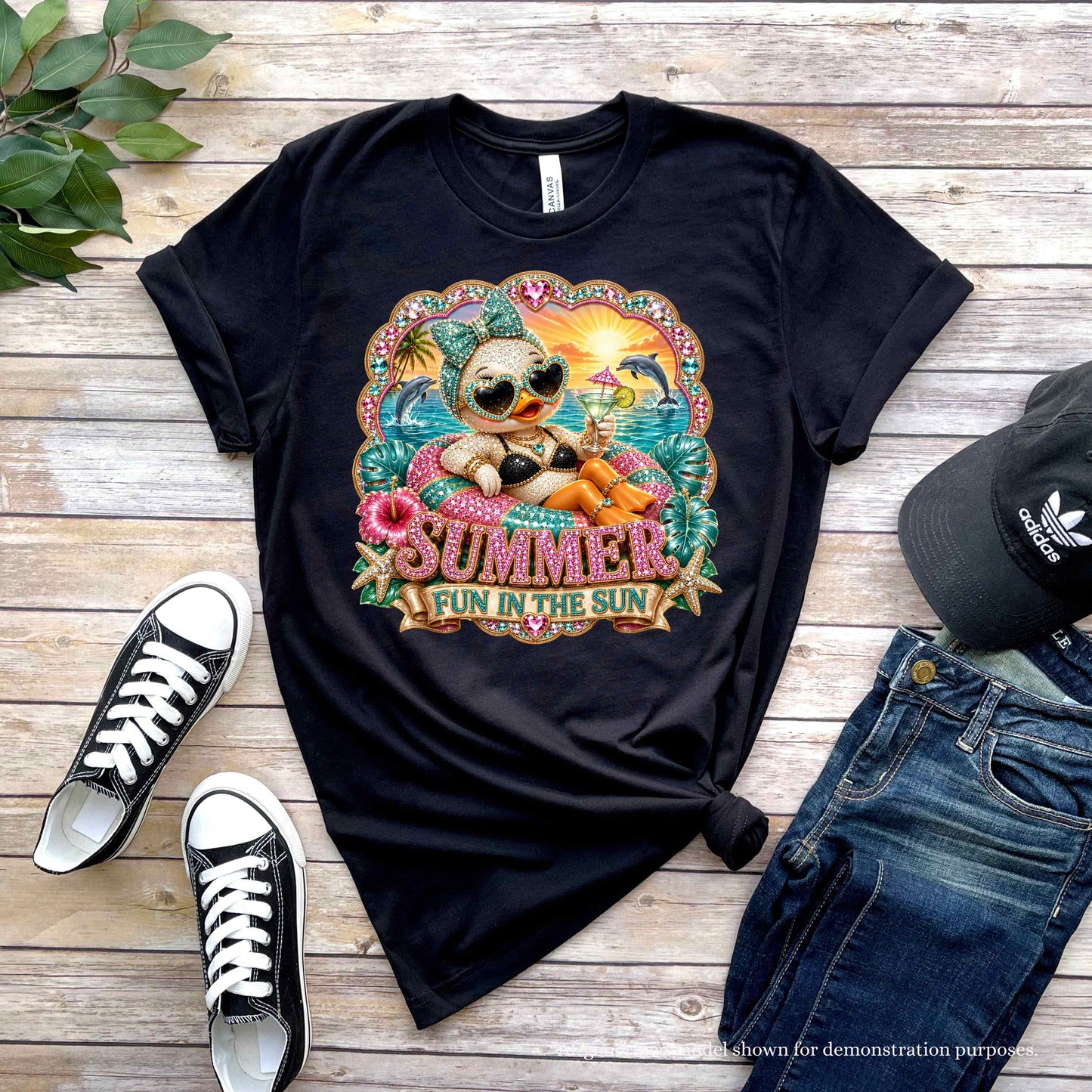 Faux Bling Fun in the Sun Summer T-Shirt