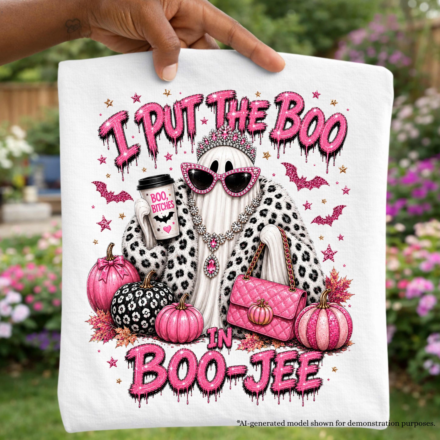 I Put The Boo In Boo-Jee Pink T-Shirt