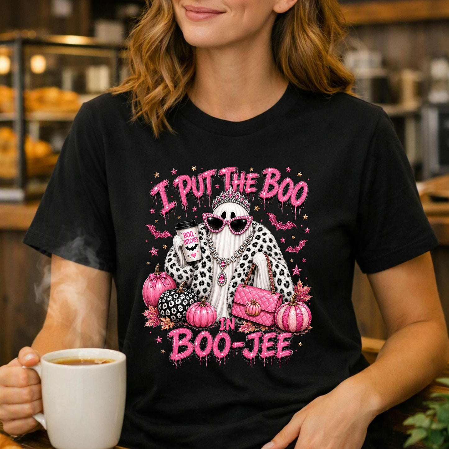 I Put The Boo In Boo-Jee Pink T-Shirt