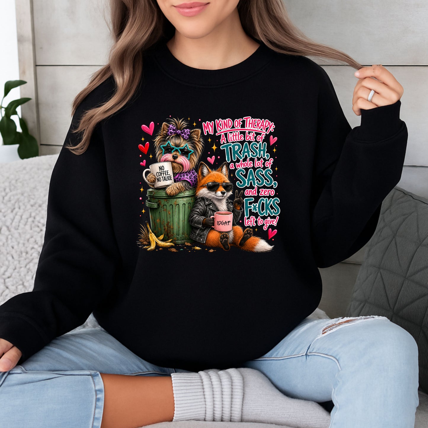 Funny Sarcastic Yorkie Crewneck Pullover Sweatshirt