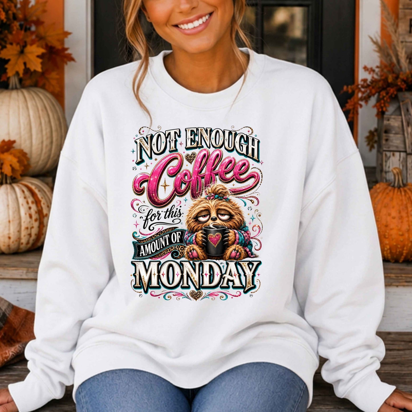 Funny Monday  Crewneck Pullover Sweatshirt