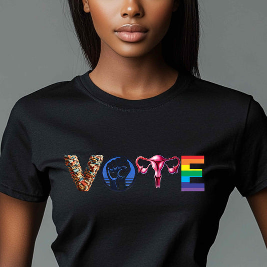 Reproductive Rights Vote Tshirt, Banned Books Tshirt, Equality Tshirt