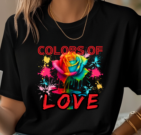 Colors Of Love Rose T-Shirt