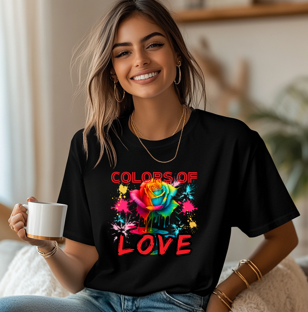 Colors Of Love Rose T-Shirt