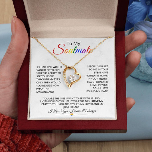 To My Soulmate Pride Necklace LGBTQ+