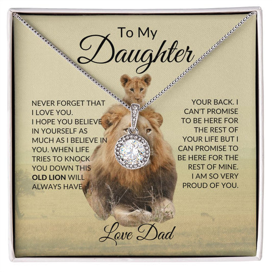 To My Daughter | 14K White Gold Necklace | Love Dad