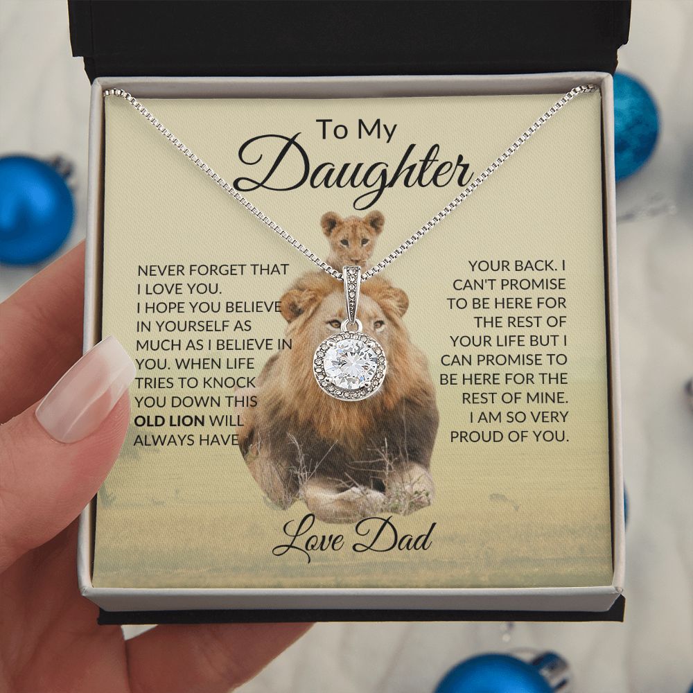 To My Daughter | 14K White Gold Necklace | Love Dad