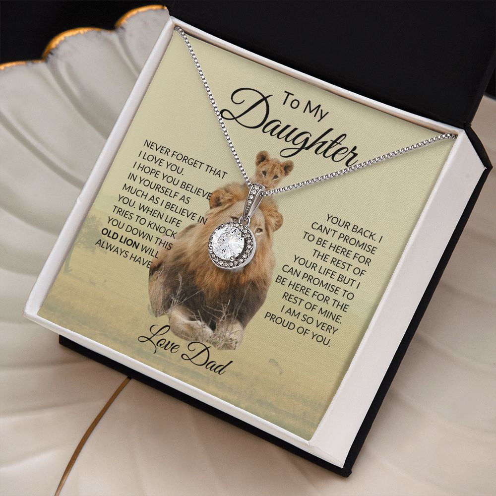 To My Daughter | 14K White Gold Necklace | Love Dad