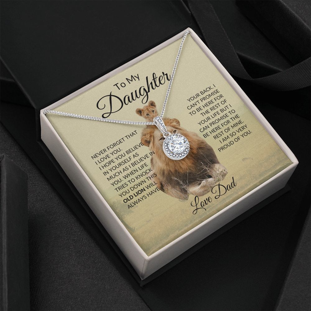 To My Daughter | 14K White Gold Necklace | Love Dad